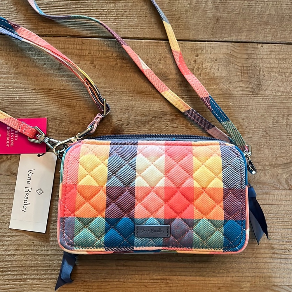 Vera Bradley RFID technology All in one Crossbody Pattern: Tropics Plaid